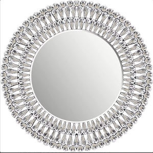 <b>Round</b> Decorative Wall <b>Mirror</b> Diamond Accent Wall DEcor 24 - Product Image 2