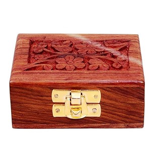 Caja de baratija pequeña de madera pintada ecológica Andcrafted, forma personalizada, decoración del hogar, regalo de boda hecho en La India - Product Image 4