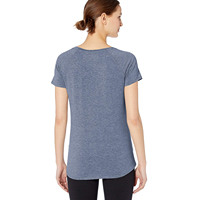 Camiseta de Manga Corta con Cuello en V Ecológica y Personalizable para Mujer, de Alta Calidad, Transpirable, de Secado Rápido, Anti-Pilling, en Colores y Tallas Personalizadas