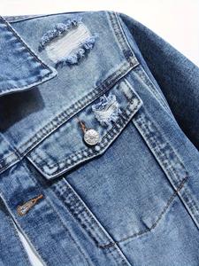 Nouveau style Streetwear décontracté Manteau personnalisé à manches longues Veste en jean Vente en gros Vestes en jean de haute qualité - Product Image 5