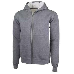 Sudadera con capucha deportiva para gimnasio con cremallera polar de invierno para hombre - Product Image 1