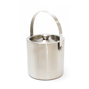 Stainless Steel Premium Quality Food Grade Bright Finish Superior Strength Professional Range Ice Bucket Double Wall with Cover