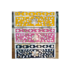 Attrayant nacre incrustation boîte de rangement bijoux boîte de rangement nouveau design décoratif boîte de bureau design créatif - Product Image 6