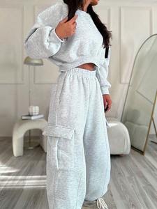 Ensemble de survêtement décontracté pour femmes, streetwear, pour l'entraînement, le sport, le confort actif et le port quotidien - Product Image 2