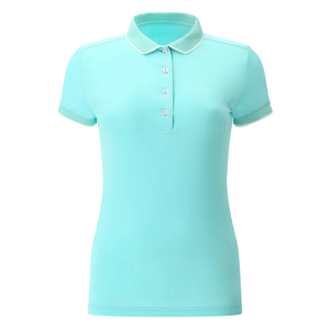 Ropa deportiva al aire libre Fit Polo Golf Shirts Mujer Manga corta Logotipo personalizado, Ropa deportiva transpirable para Golf Ropa de golf - Product Image 4