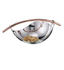 Leaf patter brass dry <b>fruits</b> bowl complements both minimalist interiors and rich traditional decor effortlessly - Product Image 3