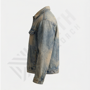 Chaqueta Vaquera Transpirable para Hombre, Chaqueta Vaquera Informal de Invierno de Algodón y Lana de Alta Calidad, Color Negro, para la Comodidad del Hombre - Product Image 3