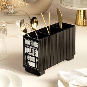 Custom Metal Rectangular Black Cutlery Holder for Kitchen Restaurant Hotel Home Party Use in Wholesale Rate - Product Image 5