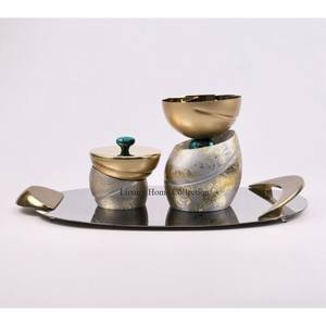 Le plus demandé en acier inoxydable bleu et argent bobine et brûleur de cire de table décoratif maison et hôtel encens Bakhoor brûleur - Product Image 2