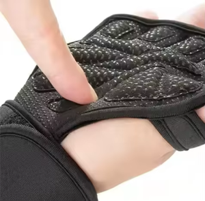 Guantes de levantamiento de pesas ventilados Soporte de muñeca Agarre antideslizante, guantes de entrenamiento de medio dedo para gimnasio, CrossFit y entrenamientos de fitness - Product Image 2