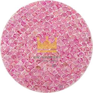 Mesa auxiliar artesanal de nácar-Muebles con incrustaciones artesanales vietnamitas para decoración de interiores - Product Image 3