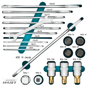Hazet 3/4'' (20 Piezas) Juego de Llaves de Boca Abierta y Juego de Herramientas de Vasos - Product Image 2