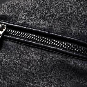 Veste en cuir de haute qualité pour hommes, noire, style streetwear, 2025, vestes en cuir véritable pour l'hiver - Product Image 4