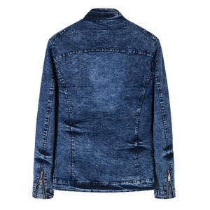 Nouveauté Veste en jean classique pour homme Col rabattu personnalisé Manches longues Respirant Léger Veste en jean pour homme à la mode - Product Image 3