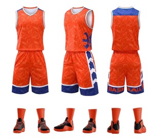 2024 nouveau Style respirant imprimé basket-ball uniforme OEM/ODM Logo personnalisé vêtements de sport uniformes d'entraînement 100% Polyester - Product Image 2