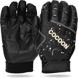 Guantes de Bateo de Béisbol de Cuero Bordados con Logotipo Personalizado de Alta Calidad del Fabricante Profesional OEM, Duraderos y Transpirables - Product Image 5