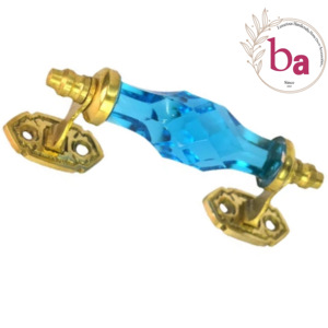 Accesorios de Hardware de latón de cristal azul turquesa cristal decoración moderna para el hogar última puerta gabinete tirador cocina armario Baño - Product Image 1