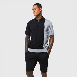 Ensemble de polos et Shorts sur mesure pour hommes, chemises de Golf de couleur noir et gris, Slim Fit, fabriqué au Pakistan, nouvelle collection - Product Image 4