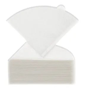 Cone Shape Coffee Filters White Color Natural Drip Disposable Paper Suitable For Coffee Machine