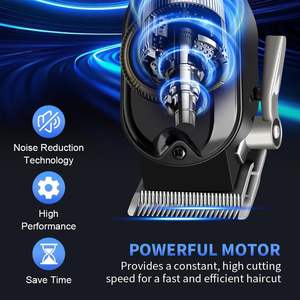 Kit de coupe de cheveux électrique sans fil professionnel pour hommes, tondeuses en acier inoxydable et ensemble de tondeuses corporelles, écran LED, alimentation par batterie - Product Image 6
