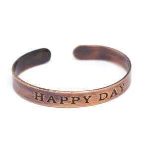 January Italy Famous Jewelry Handmade <b>Bangles</b> Online Cooper Hammered Bracelet for Women bamboo brass jewelry - Product Image 5