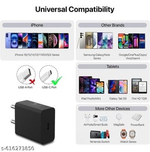 Cargador de Pared USB-C a USB-C de 45W, Adaptador de Carga Rápida PD para Teléfonos Inteligentes, Relojes Inteligentes y Auriculares, Seguro y Confiable - Product Image 4