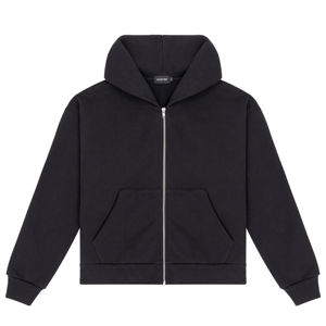 Sweat à capuche zippé pour homme de haute qualité, hiver, 230gsm-500gsm, coton lourd, logo personnalisé brodé, coupe ample, anti-rétrécissement - Product Image 5