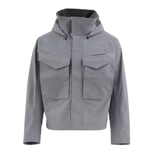 Veste de travail imperméable en toile, style streetwear, coupe-vent haute visibilité, couleur unie, avec capuche amovible et fermeture éclair frontale - Product Image 6