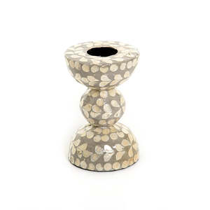 Cuenco de Servir de Metal con Diseño Martillado y Madreperla de Alta Calidad con Patas de Madera para Bodas, Fiestas de Cumpleaños y Eventos Gastronómicos - Product Image 6