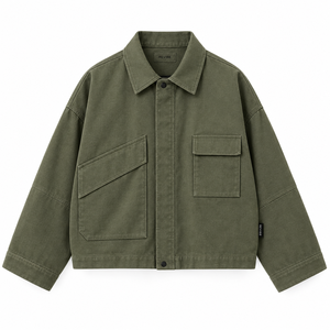 Nouvelle Arrivée – Trench Utilitaire en Coton Olive pour Homme – Vêtement de Travail Décontracté Respirant et Écologique – Vente en Gros OEM - Product Image 3