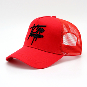 Alta calidad, venta al por mayor, diseño personalizado clásico, su propio logotipo bordado en 3D, 5 paneles de malla, sombreros de camionero, sombreros para hombres - Product Image 5