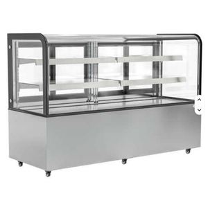 Machine Sewing 71-Inch Commercial Bakery Equipment BDC-20C Dry <b>Display</b> <b>Case</b> Front Curved Glass Protection Sliding Door ETL - Product Image 2
