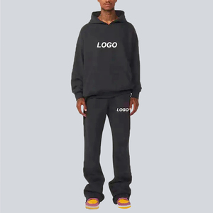 ชุดวอร์มผ้าฝ้ายมีฮู้ดสำหรับผู้ชายกางเกงวิ่งปรับแต่งได้ไซส์ใหญ่พิเศษเป็นมิตรต่อสิ่งแวดล้อมชุดวอร์มกางเกงวอร์มทรงปล่อยเป้าสำหรับฤดูหนาวขายส่ง - Product Image 3