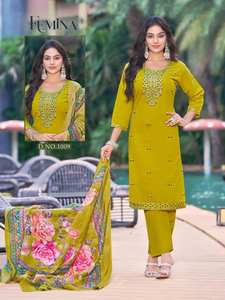 Collection en gros de vêtements de fête d'hiver Salwar Kameez en soie romaine prêts à l'emploi pour les vêtements indiens et pakistanais - Product Image 2