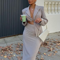 Ensemble de robe d'été pour femmes OEM ELEGANT, deux pièces, haut court, séchage rapide, respirant, polyester/coton écologique
