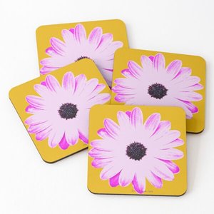 Dessous de verre et tapis de bureau avec logo imprimé Dessous de verre promotionnels carrés à pois roses pour boissons Tasse Design le plus vendu de SCI - Product Image 5