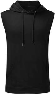 Vente chaude hommes décontracté entraînement à capuche débardeurs concepteur polaire veste 100% coton Polyester fermeture éclair courte longueur pour l'hiver - Product Image 6