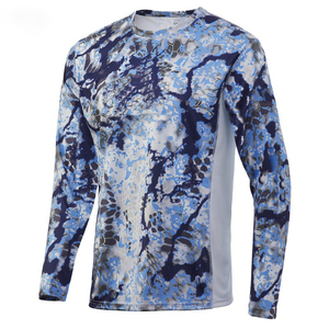 Vêtements de pêche à sublimation, UPF 50, vêtements de pêche vierges, couleur unie, manches longues pour homme, vêtements de pêche à séchage rapide - Product Image 2