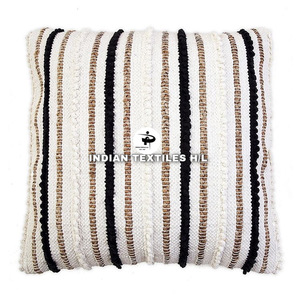 Funda de almohada de diseño bohemio para exteriores, funda de almohada decorativa tejida a mano única, patrón geométrico Vintage ITHL - Product Image 1