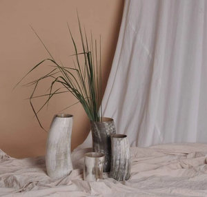 Vase à fleurs en corne de buffle antique décor à la maison moderne Vase à fleurs de jardin de table 2 pièces Vase à fleurs de haute qualité - Product Image 3