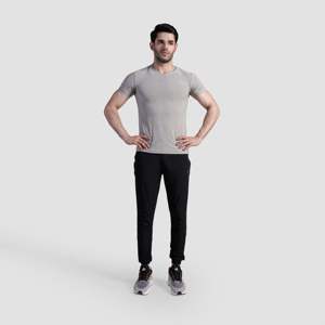 T-shirt Oversize Jersey Vibe Gris Clair 200 Grammes Teint Uni pour l'Exercice – Modèle Numéroté - Product Image 4