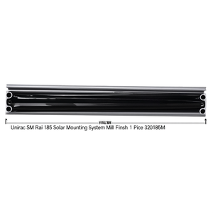 Système de montage solaire Unirac SM Rail 185, finition usinée, 1 pièce, 320185M - Product Image 2