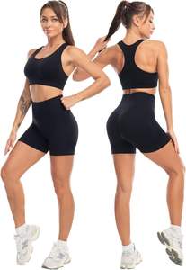 Conjunto Deportivo para Mujer, Top Deportivo y Leggings, Venta al por Mayor, 2 Piezas, Conjuntos de Yoga para Gimnasio, Color Personalizado, Tallas Grandes para Adultos - Product Image 2