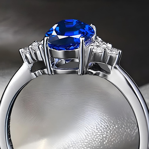 IGI certificado CVD HPHT Fancy Lab Grown creado anillo de compromiso de Diamante Azul 14K anillos de oro blanco joyería de mujer - Product Image 4