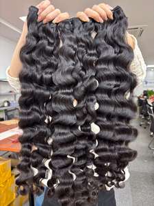 Extensiones de pelucas de cabello humano vietnamita crudo de doble dibujado rizado birmano vietnamita de grado superior para mujeres Genius de belleza Natural - Product Image 3