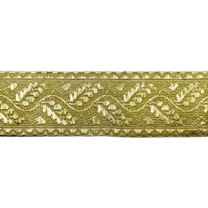OEM uniforme oro seta foglia di quercia Design pizzo all'ingrosso viscosa seta trecce lacci Galoon treview nastro nastro tessile tessuto artigianato