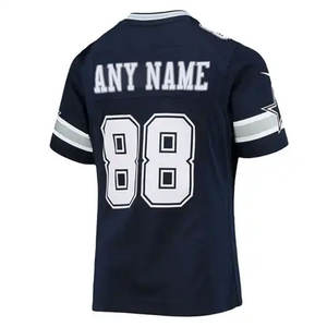 Camiseta de Fútbol Estadounidense Unisex Personalizada al por Mayor, de Verano, Antibacteriana, de Secado Rápido, de Malla, de Media Manga, Ropa Deportiva Digital - Product Image 1