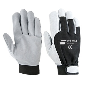 ถุงมือผ้าฝ้ายสำหรับอุตสาหกรรมยุโรปหนังสังเคราะห์ปลอดภัยสำหรับงานก่อสร้างวัสดุโพลีเอสเตอร์ - Product Image 1