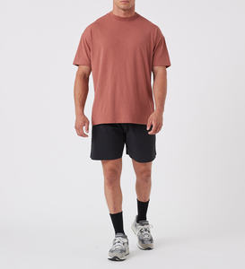 T-shirt à manches courtes pour hommes Streetwear personnalisé imprimé lettres, marque de haute qualité, haltérophilie, vêtements de gym surdimensionnés - Product Image 1