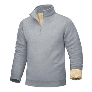 Venta al por mayor de cuello redondo sudadera 280GSM sólido de punto de los hombres al aire libre suéter de los hombres para el otoño de invierno sudaderas con capucha para los hombres - Product Image 1